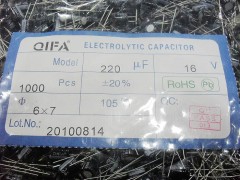 原裝正品，廠家直銷１６ｖ２２０ＵＦ（６×１２）-- 廣奇發(fā)電子有限公司